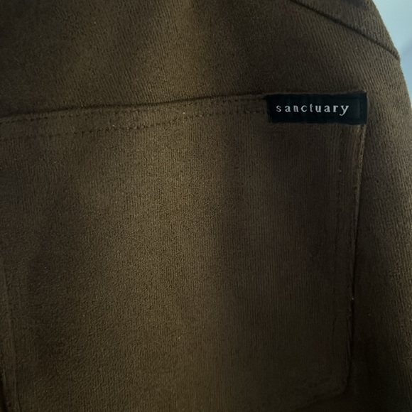 Sanctuary x Anthropologie Faux Suede Pull On Leggings Brown Size S small NWOT - Picture 3 of 3